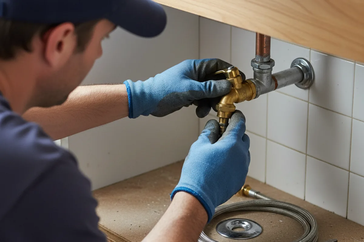 Shutoff valve and fitting work during Emergency Plumbing in Maupin